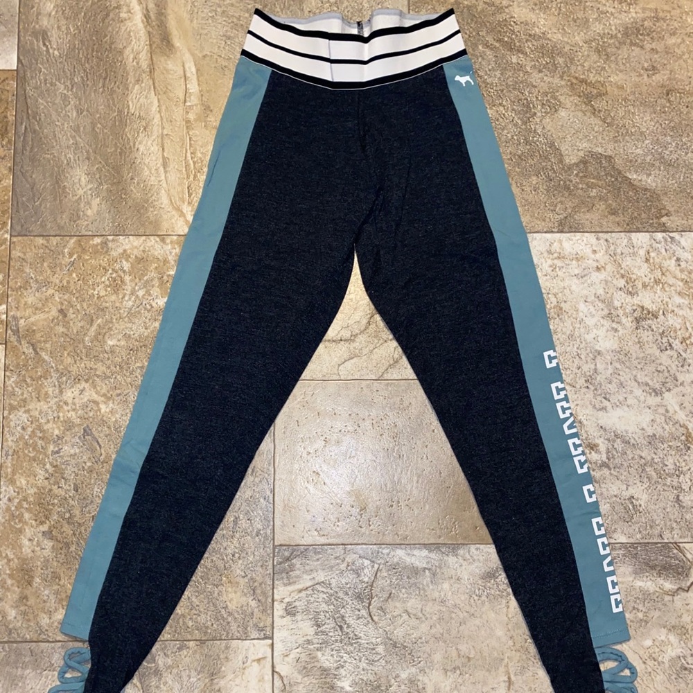 Grey and blue leggings